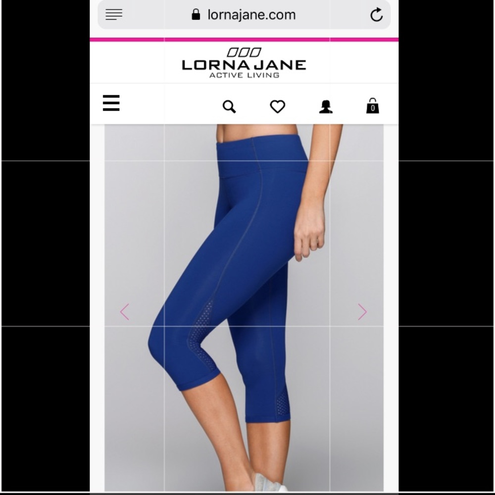 NWOT Lorna Jane Blue Bet Down Core 3/4 Tight